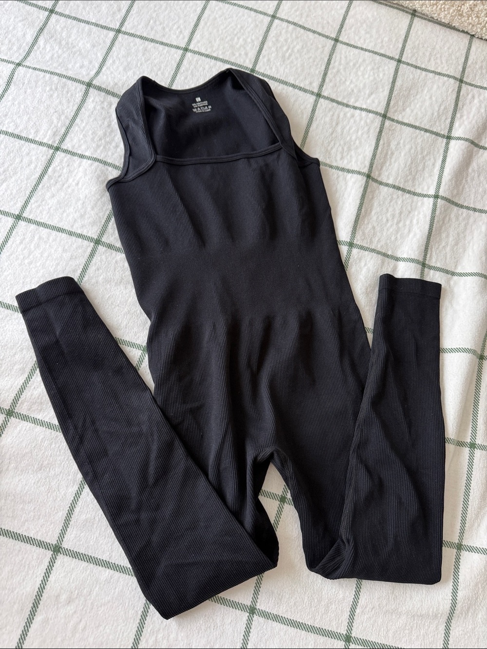 SHEIN Black Ribbed Sleeveless Jumpsuit